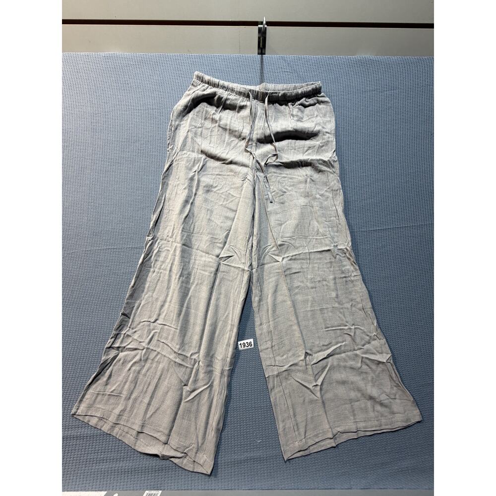 Wide Leg Lounge Pants‎ Women Sz XL Gray Pre-Owned